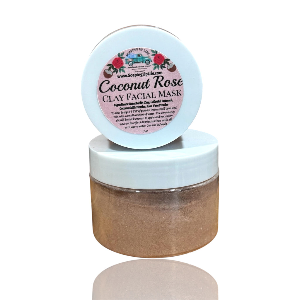 Coconut Rose Clay Facial Mask 2oz