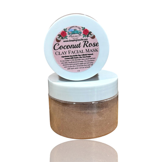 Coconut Rose Clay Facial Mask 2oz