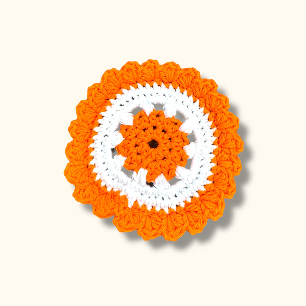 Crochet Coaster Orange