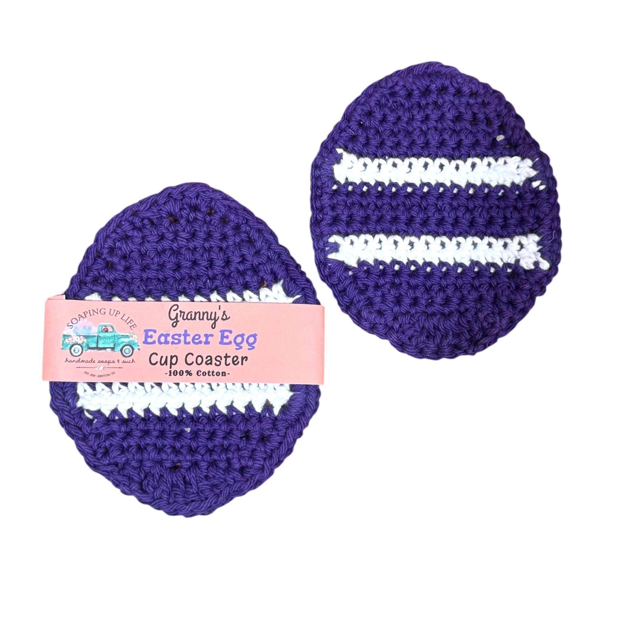 Easter Egg Cup Coaster - Purple