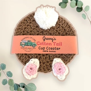 Cottontail Cup Coaster - Brown