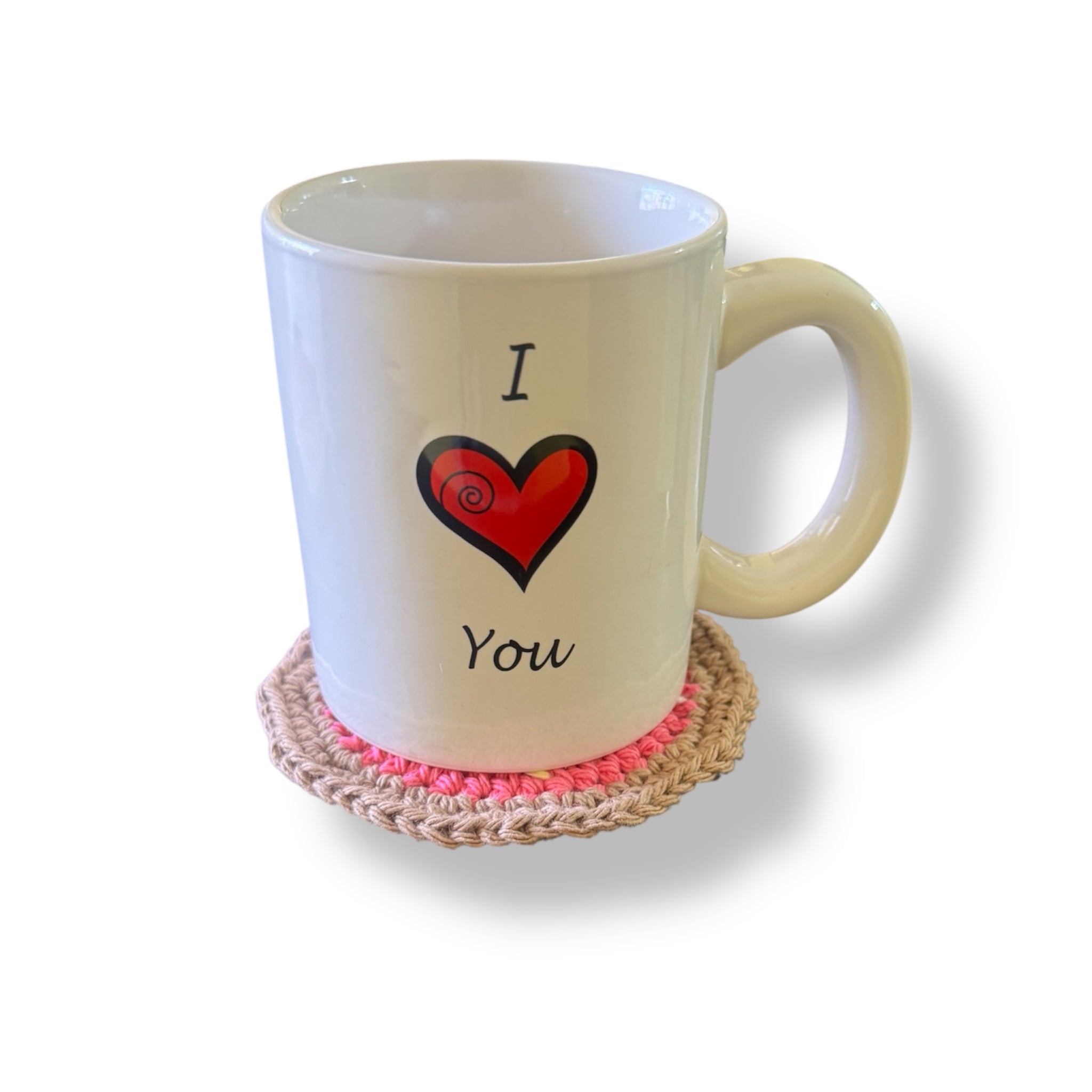 Donut Cup Coaster Pink