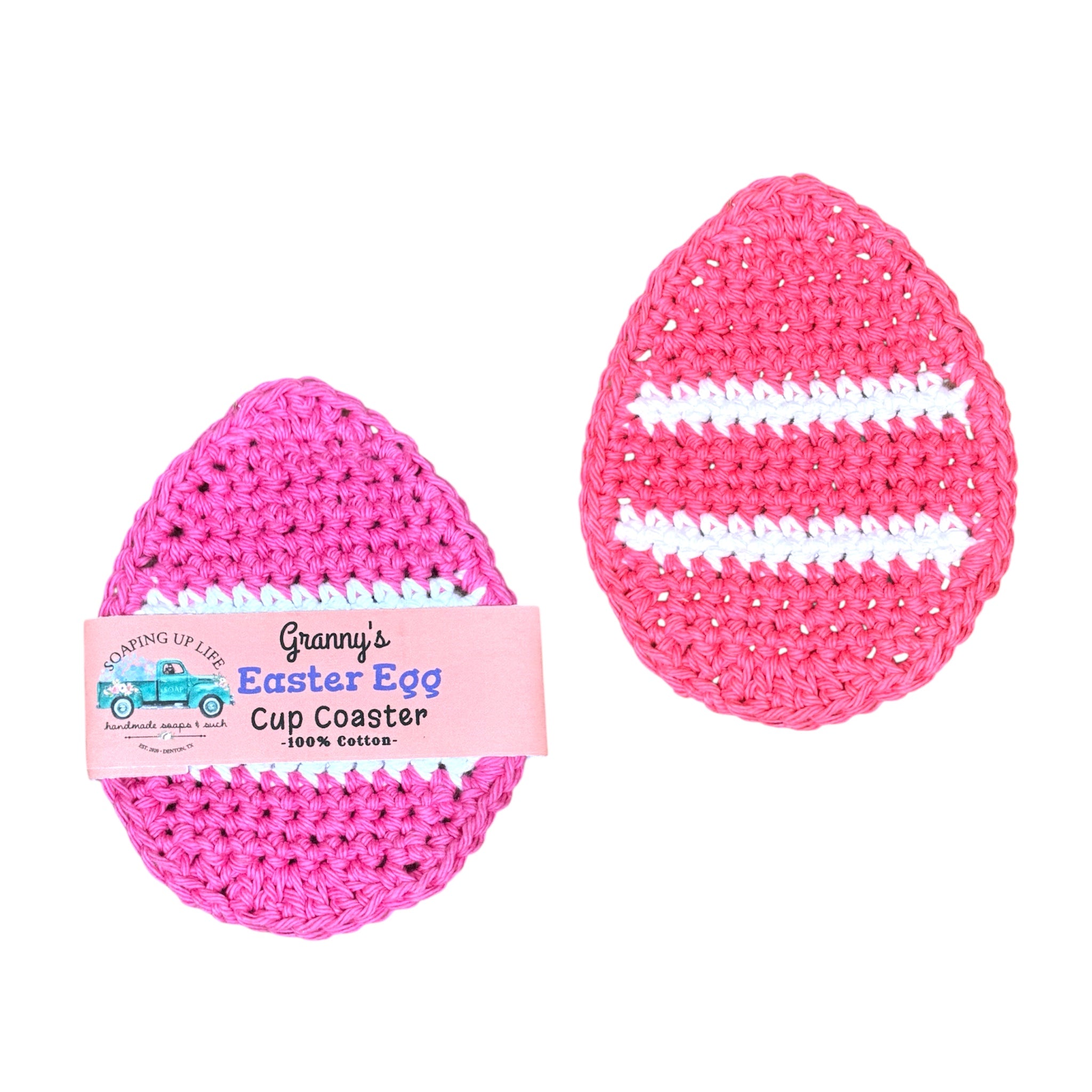 Easter Egg Cup Coaster - Pink